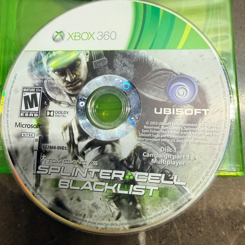Ubisoft Splinter Cell Blacklist Xbox 360 One Size Green 2-Disc Action Stealth